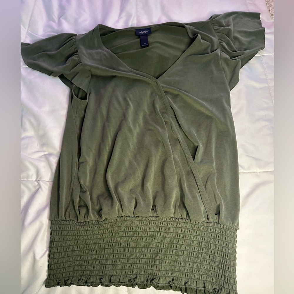 Green blouse